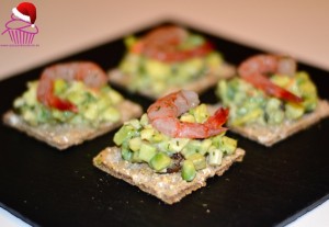 Aperitivo de aguacate y gamba